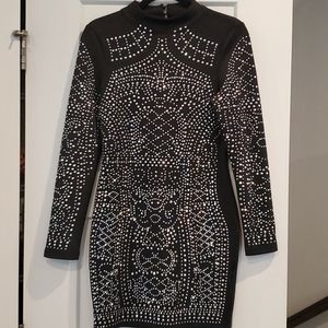 Studded Little Black Dress